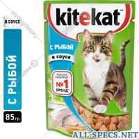 Kitekat feed for catfish «Kitekat» fish into sauce 85 g.